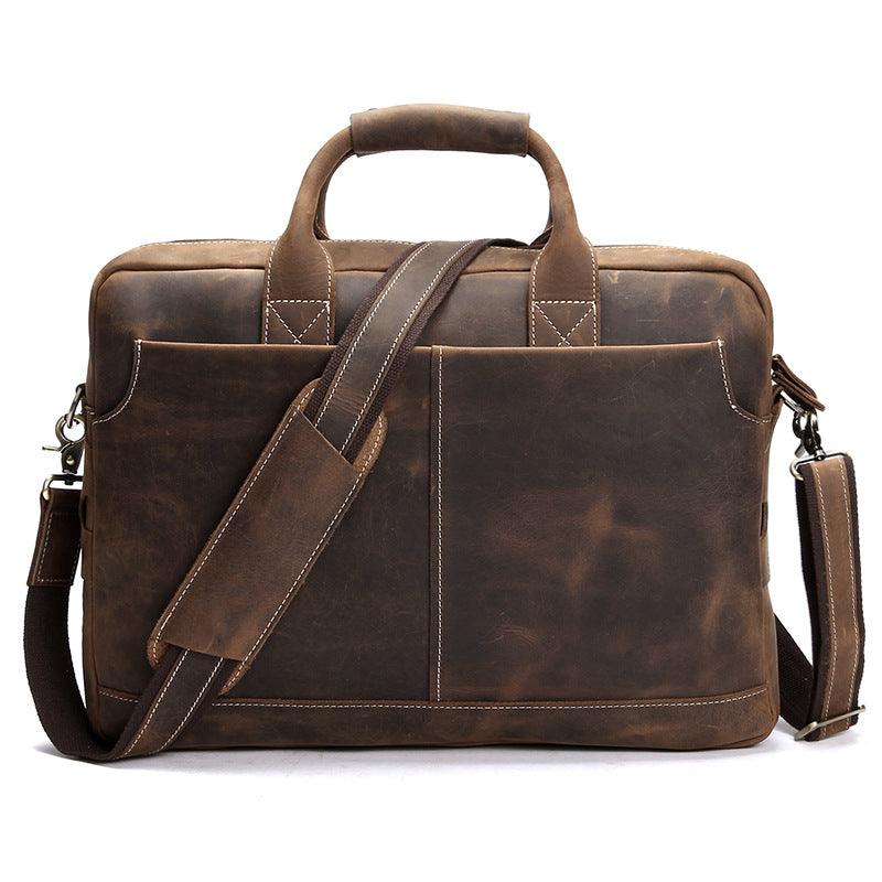Embrace Timeless Elegance: Vintage Crazy Horse Leather Men&