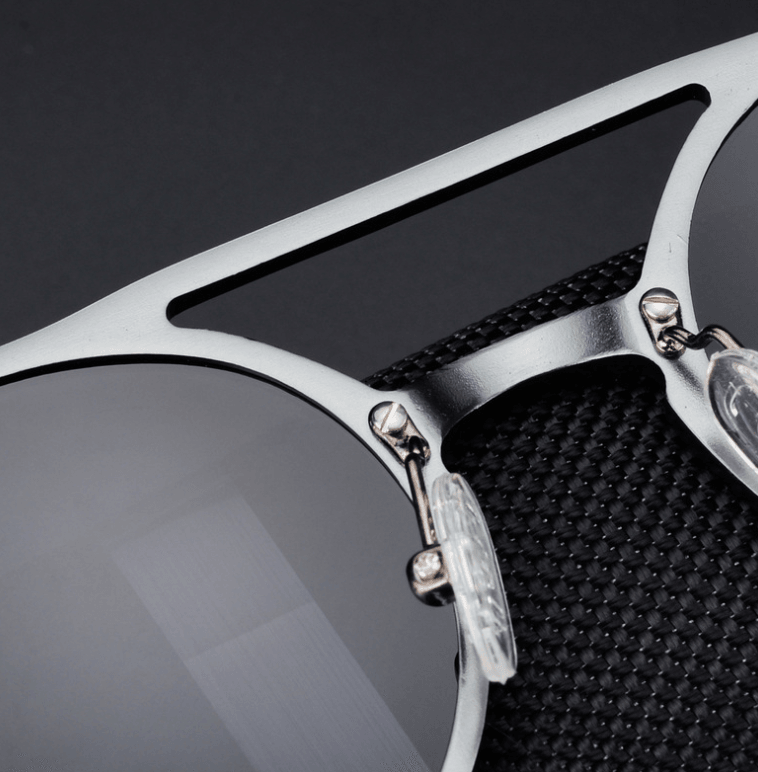 Vintage Round Frame Polarized Driving Sunglasses for Men