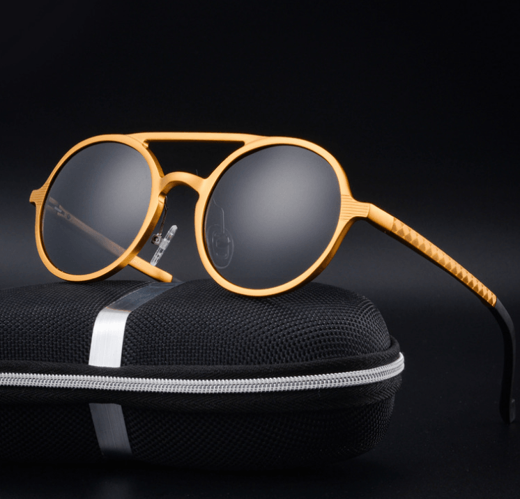 Vintage Round Frame Polarized Driving Sunglasses for Men - Your-Look