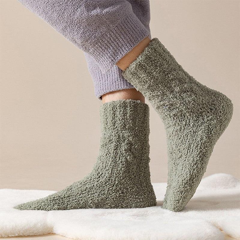 Warm Fuzzy Coral Fleece Socks For Women
