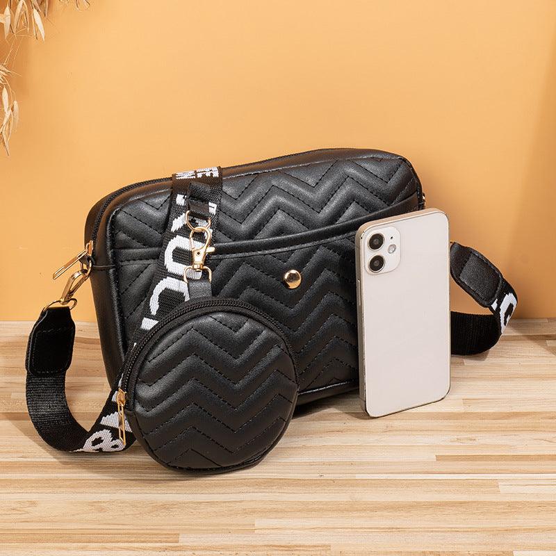 Chic Waves: Wave Pattern Ribbon Cross Body Bag - Your-Look
