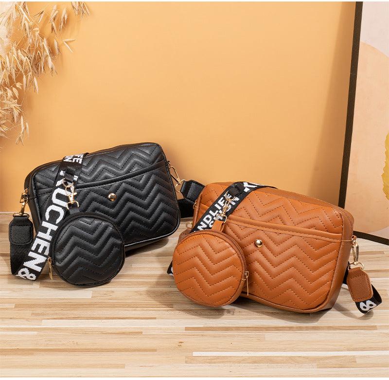 Chic Waves: Wave Pattern Ribbon Cross Body Bag - Your-Look