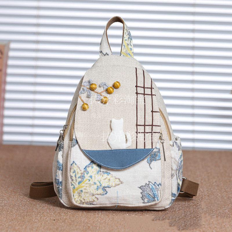Whimsical Charm: All-Matching Lightweight Handmade Cat Canvas Bag - Your-Look
