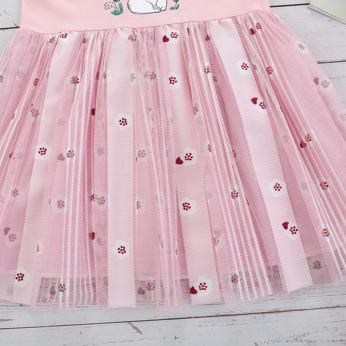 European And American Easter Little Girls Cartoon Rabbit Princess Dress - - Your-Look