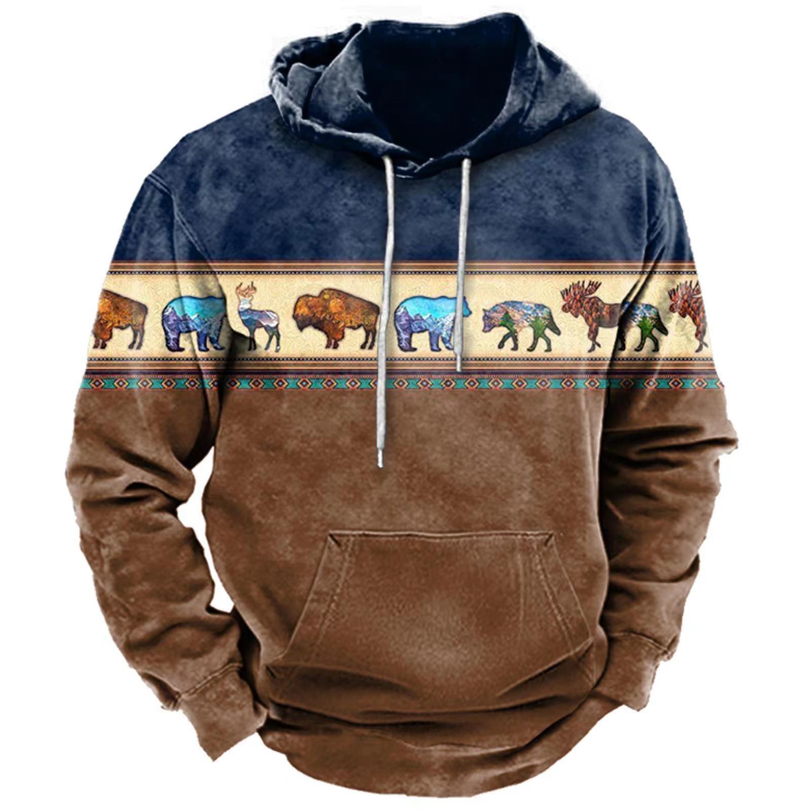 Cross-border Hot Sale 3d Sweater Western Style Printed Trend Hoodie - Fashion - Your-Look