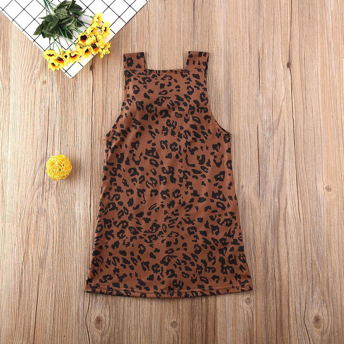 Baby Kid Girls Leopard Dress Sleeveless Casual - - Your-Look