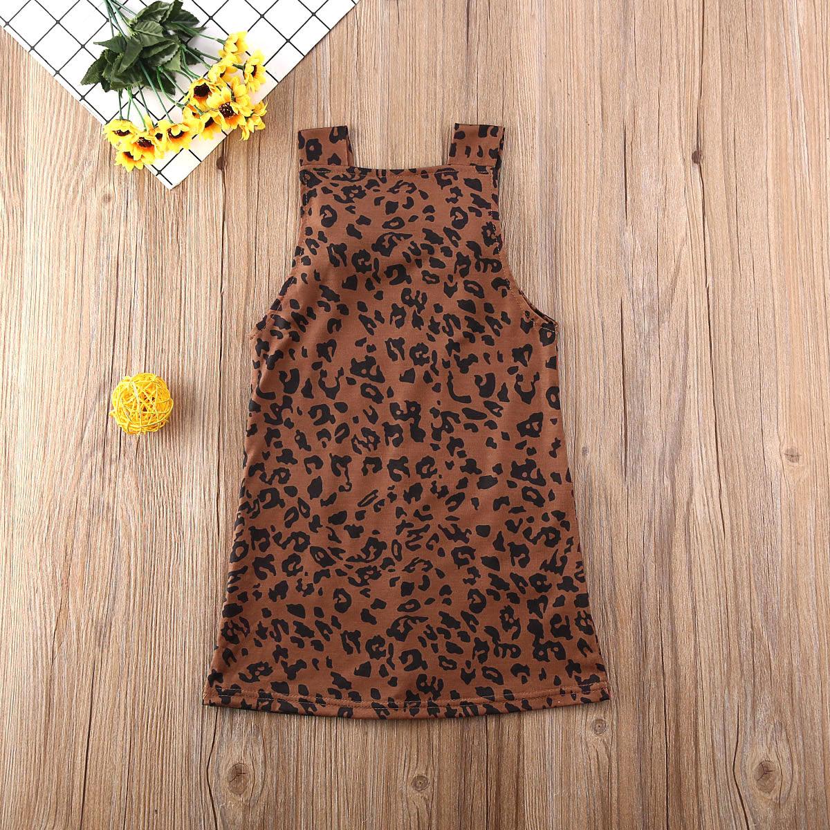 Baby Kid Girls Leopard Dress Sleeveless Casual - - Your-Look