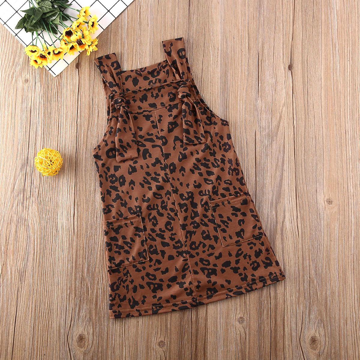 Baby Kid Girls Leopard Dress Sleeveless Casual - - Your-Look