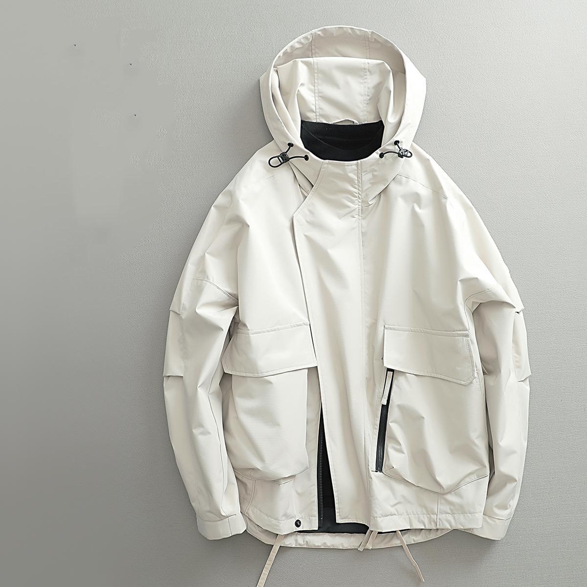 Spring And Autumn Japanese-style Retro Short Windproof Hood Wide Version Outdoor Jacket Coat Men - - Your-Look