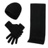 Winter Warm Suit Mixed Color Knitted Wool Thickened Hat Scarf Gloves Three-piece Set - Fashion - Your-Look