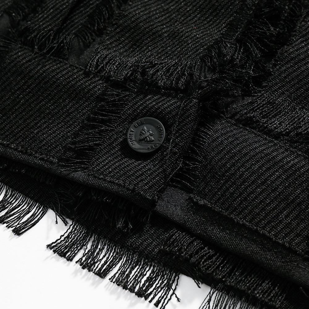 Elevate Your Look: Solid Color Tassel Jacquard Jacket for the Dark High Street Vibe - Your-Look