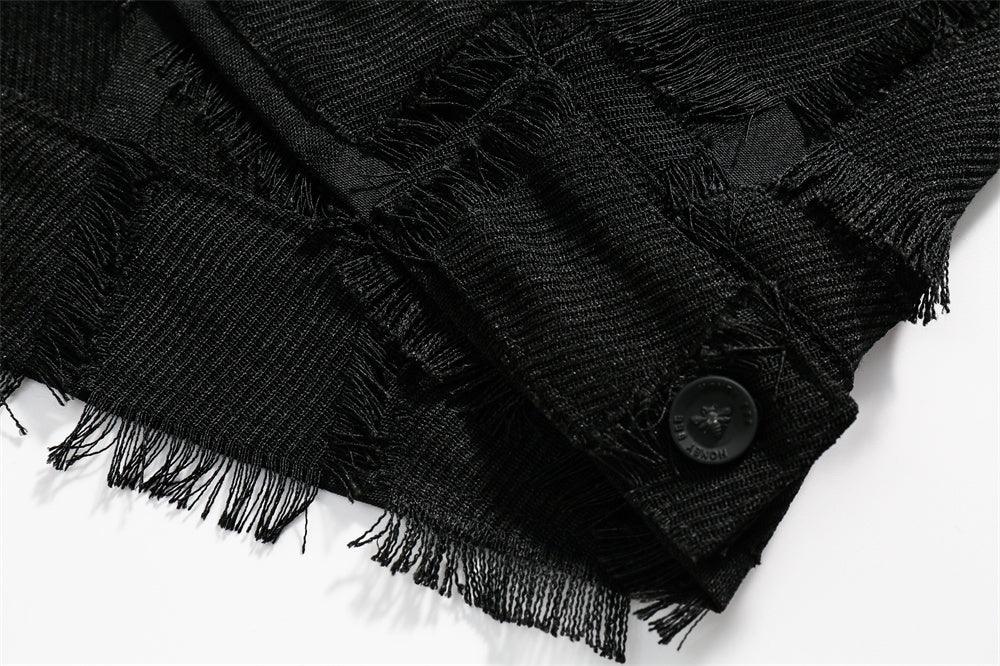 Elevate Your Look: Solid Color Tassel Jacquard Jacket for the Dark High Street Vibe - Your-Look