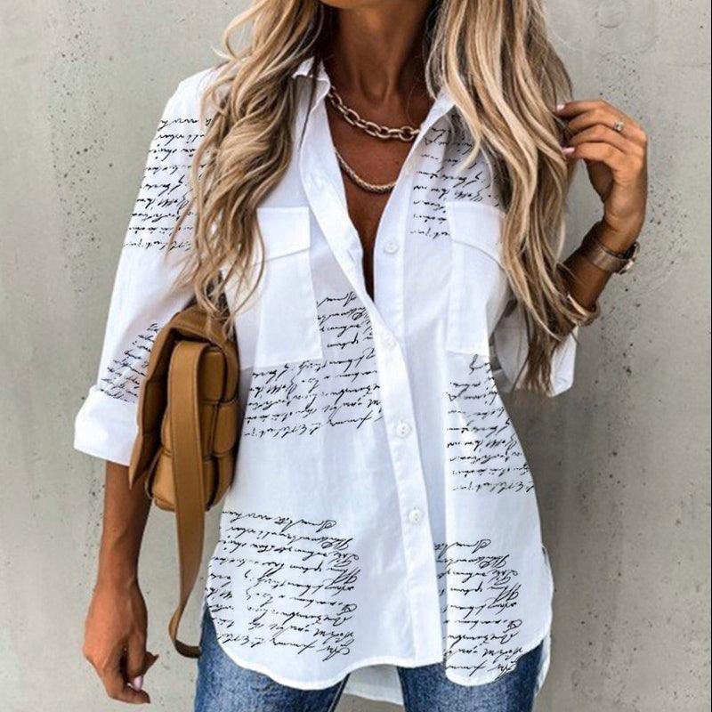 Loose Long Sleeve Lapel Shirt - Your-Look
