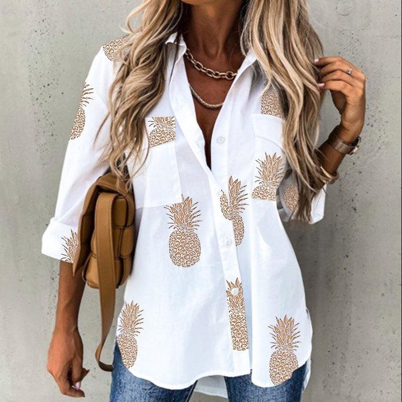 Loose Long Sleeve Lapel Shirt - Your-Look