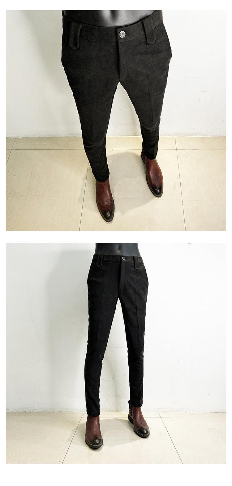 Youth Business Fashion Solid Color Simple Pencil Pants Suit Pants - Fashion - Your-Look