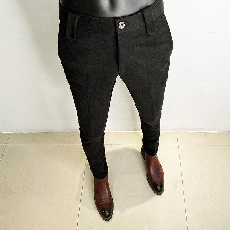 Youth Business Fashion Solid Color Simple Pencil Pants Suit Pants - Fashion - Your-Look