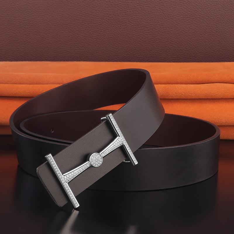 "Youthful Elegance" Fashion Leather Belt with Pure Copper Buckle - Your-Look