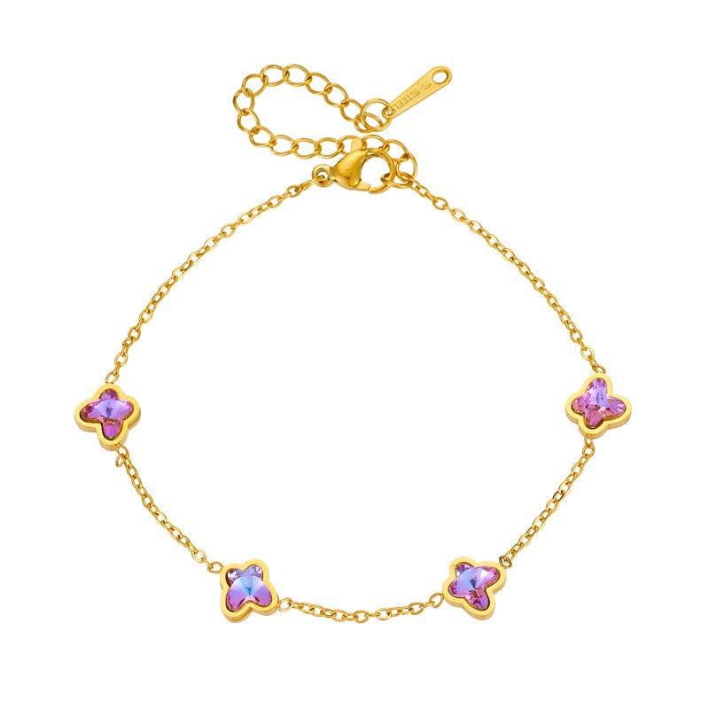 Affordable Luxury Fashion Elegant High-grade Colorful Geometric Glass Bracelet - Fashion - Your-Look