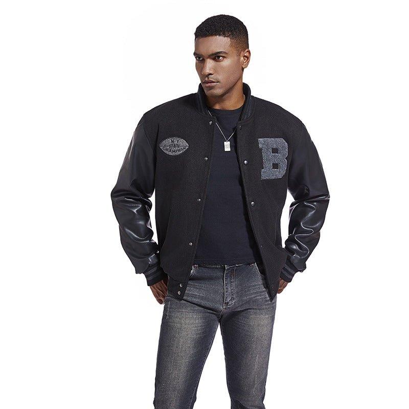 American Baseball Jacket Casual Embroidery Stitching - - Your-Look