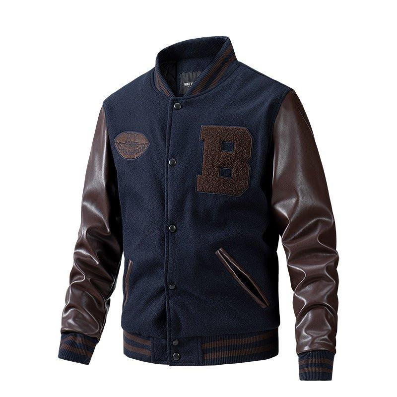 American Baseball Jacket Casual Embroidery Stitching - - Your-Look