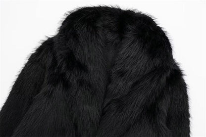 Elevate Your Casual Look: Artificial Fur Effect Polo Collar Jacket for Effortless Style - Your-Look