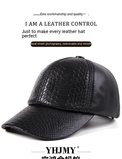 Autumn And Winter High-end Leisure Leather Hat - Fashion - Your-Look