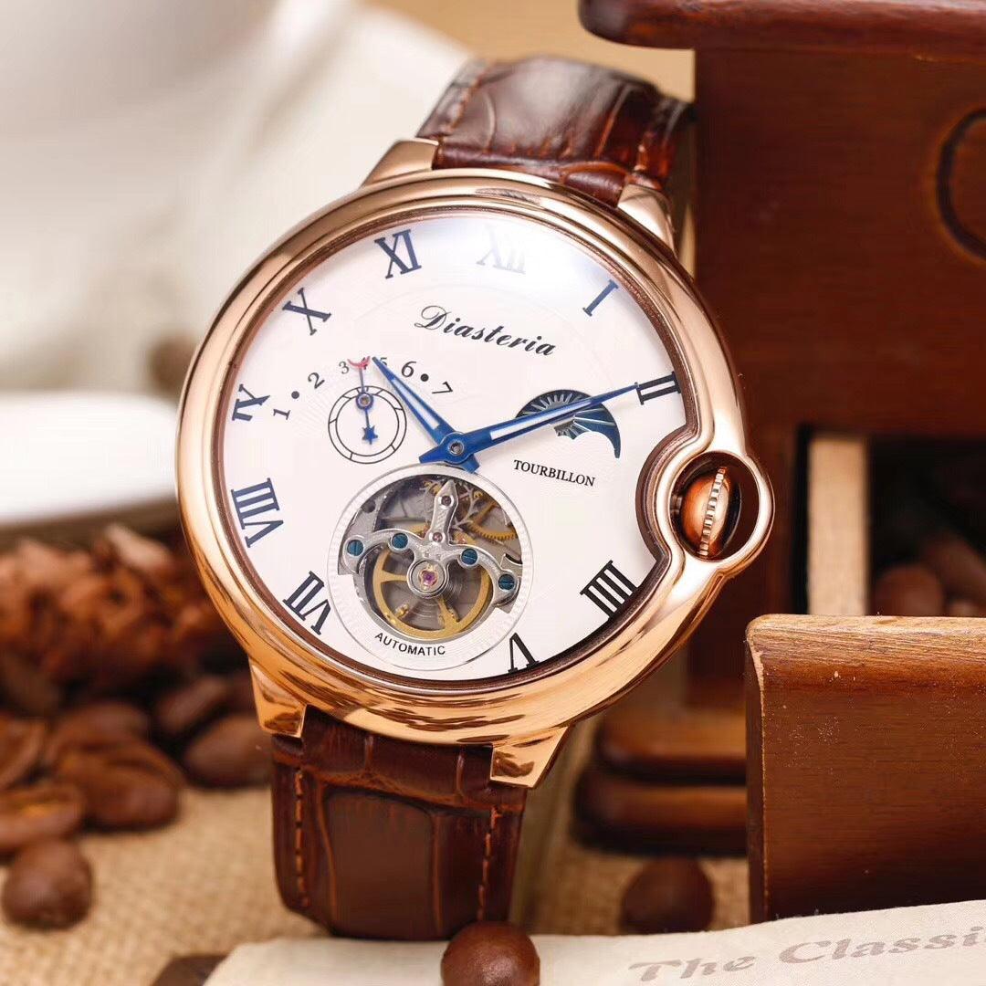 &quot;Stellar Elegance&quot; Big Dial Star Double Eagle Mechanical Watch - Command Attention with Celestial Sophistication - Your-Look