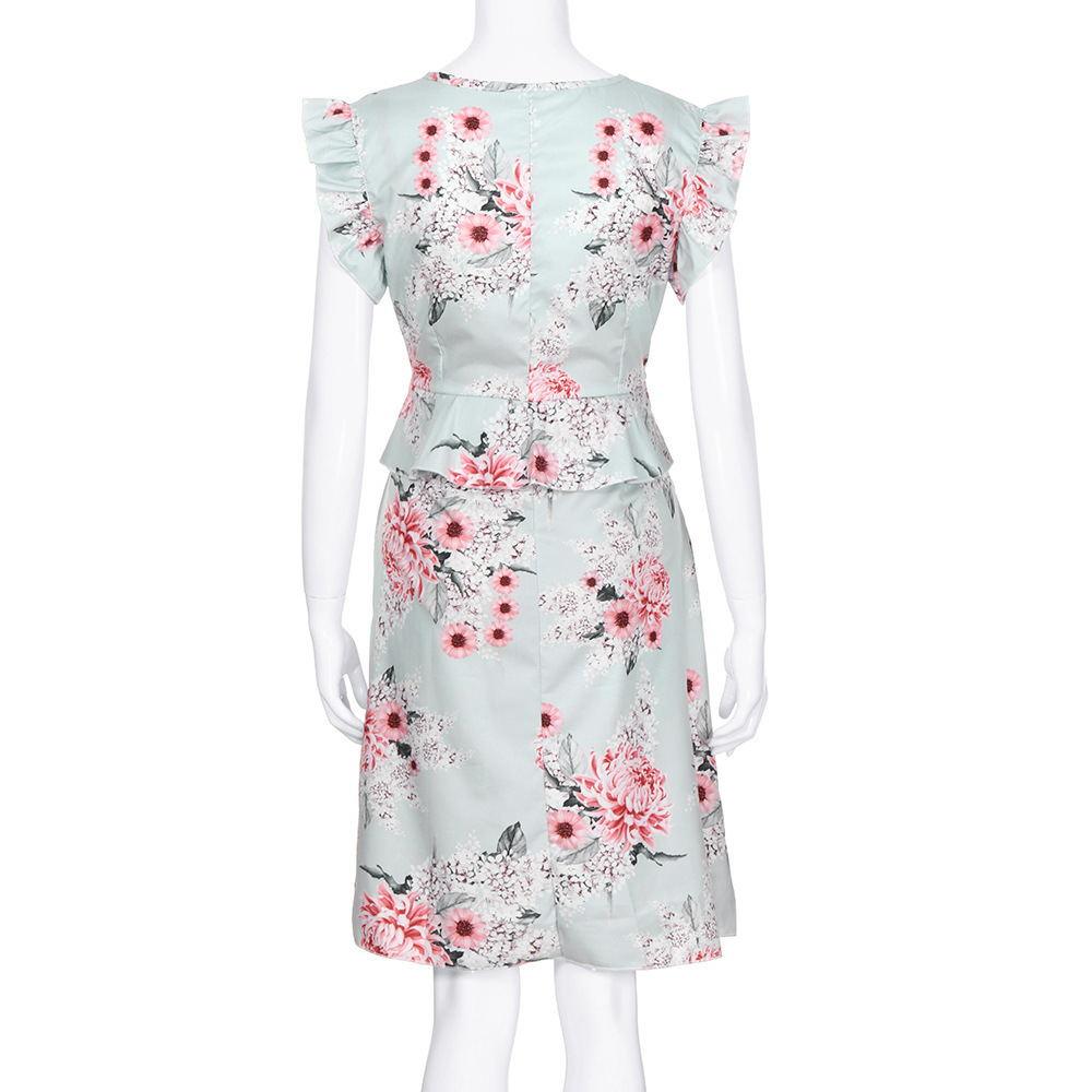Blossoming Beauty: Sleeveless Maternity Dress with Casual Flower Prin - Your-Look
