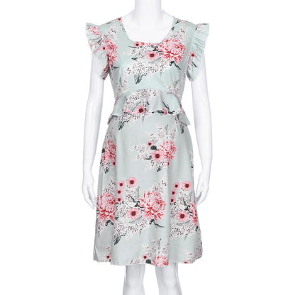 Blossoming Beauty: Sleeveless Maternity Dress with Casual Flower Prin - Your-Look