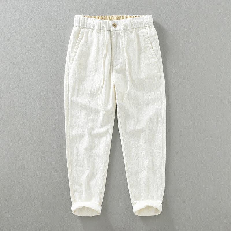 Breathable Cotton Linen Straight Casual Pants