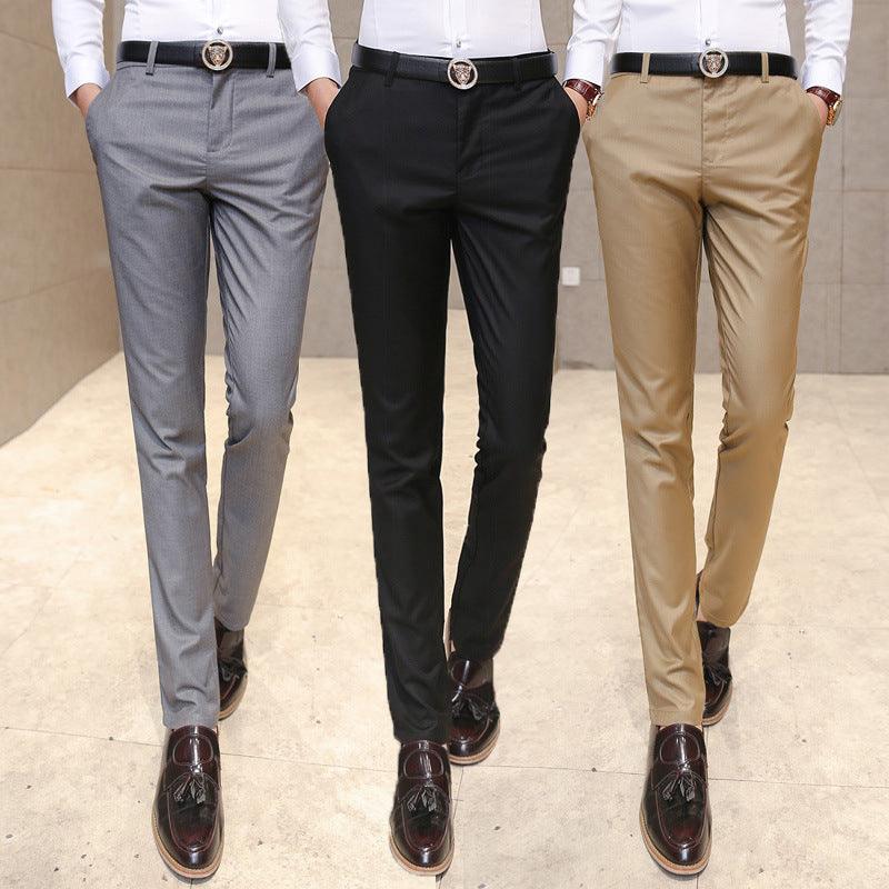 Business Casual Non Iron Solid Color Work Trousers - Fashion - Your-Look