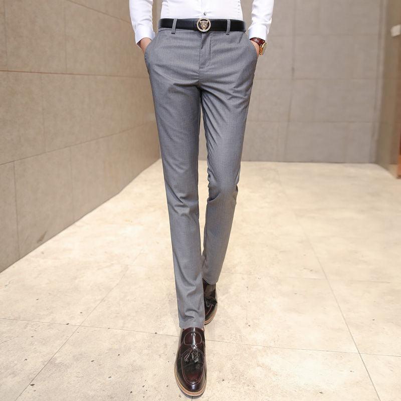 Business Casual Non Iron Solid Color Work Trousers - Fashion - Your-Look