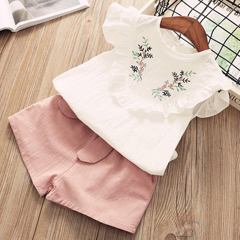 Kids Baby Girls Clothes New Short Sleeve T-Shirt Pants Dress -  - Your-Look