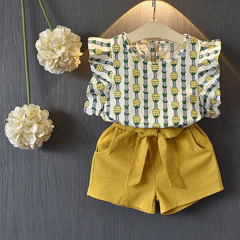 Kids Baby Girls Clothes New Short Sleeve T-Shirt Pants Dress -  - Your-Look