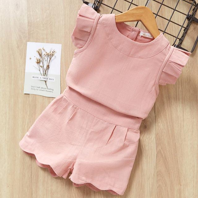 Kids Girls Clothes For Baby Girl Kids T-Shirt Shorts Suit -  - Your-Look