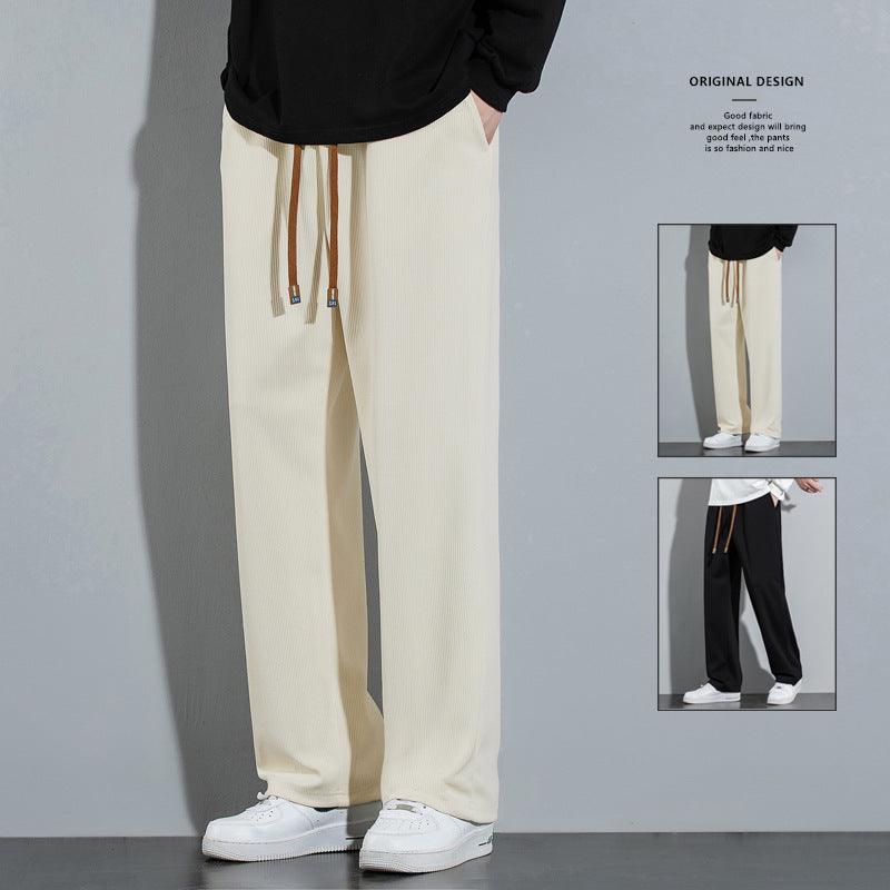 Casual Sports Couple Loose Drooping Wide-leg Straight Long Pants - Fashion - Your-Look