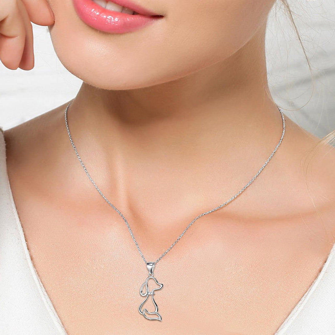 Charming 925 Sterling Silver Dog Necklace for Women - Your-Look