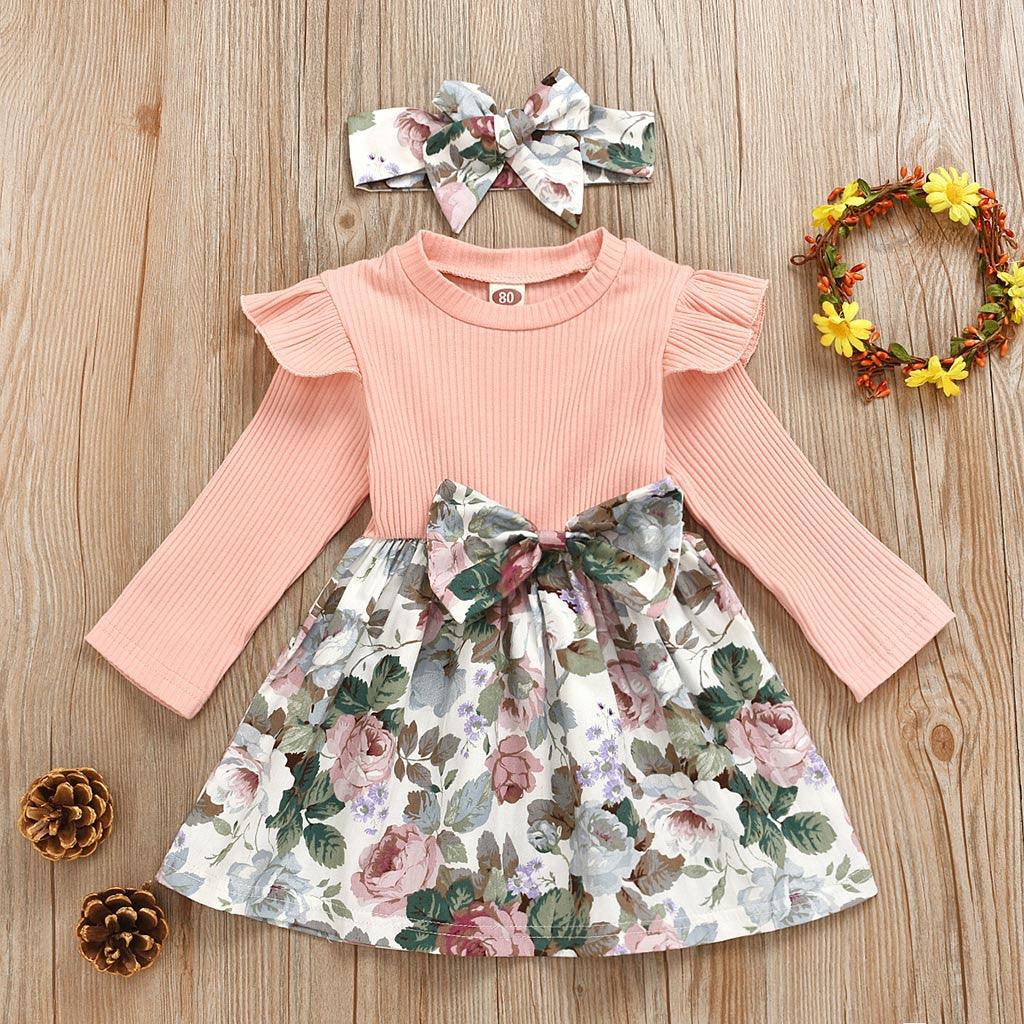 Girls Clothes European And American Printed Dress Suits - - Your-Look