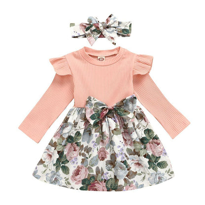 Girls Clothes European And American Printed Dress Suits -  - Your-Look