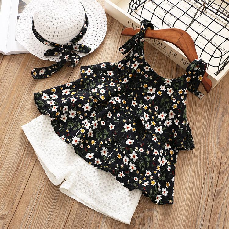 Chiffon Sling Two-piece Suit Cool Girl Suit With Hat - - Your-Look
