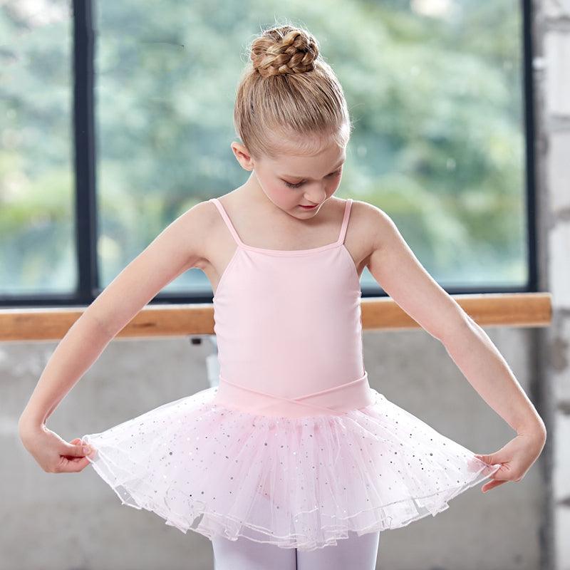Children Girl Practice Clothes Summer Suspenders Ballet Dance Skirt -  - Your-Look