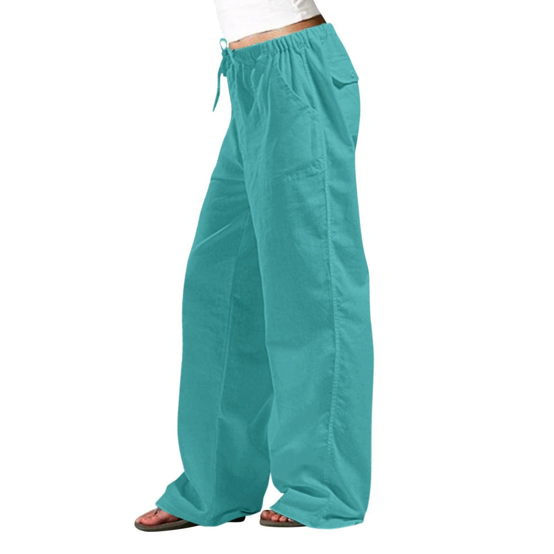 Comfortable and Stylish Elastic Waist Linen Trousers for Women: Effortless Chic with Added Convenience