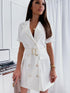 Sophisticated Summer Style: Cosomina Turn-Down Collar Office Lady Blazer Dress - Your-Look