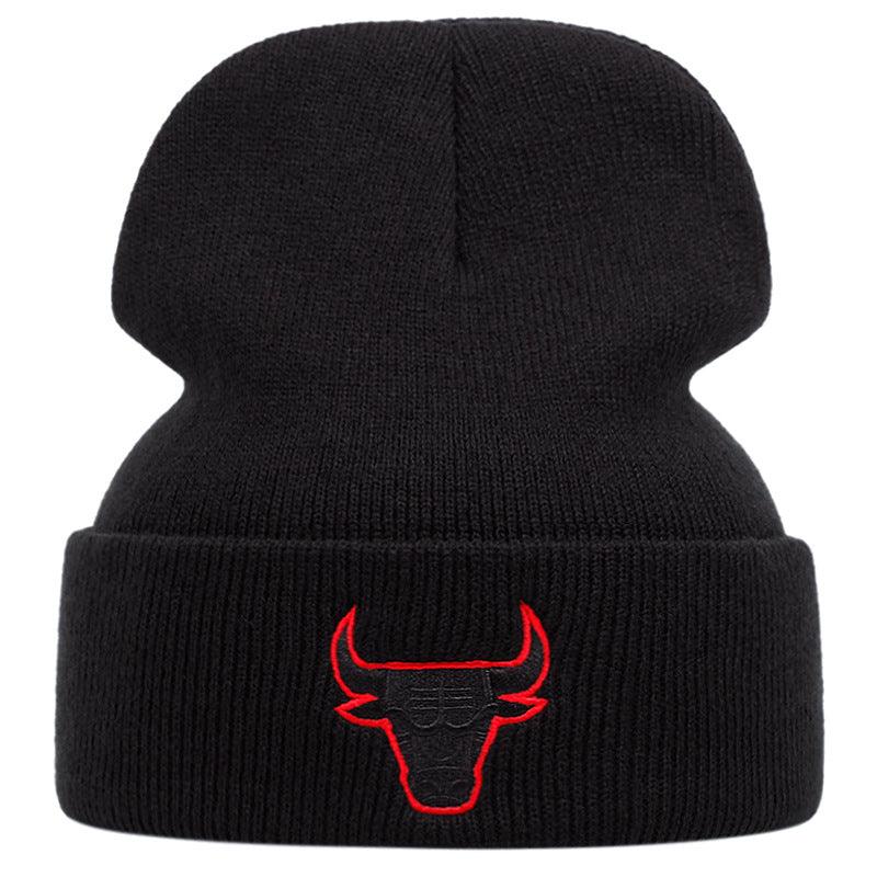 Cow Head Embroidery Popular Knitted Hat Winter Warm - Fashion - Your-Look