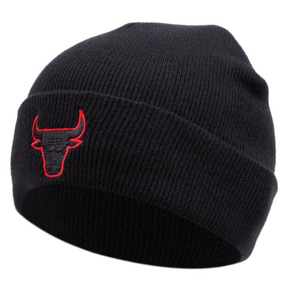 Cow Head Embroidery Popular Knitted Hat Winter Warm - Fashion - Your-Look