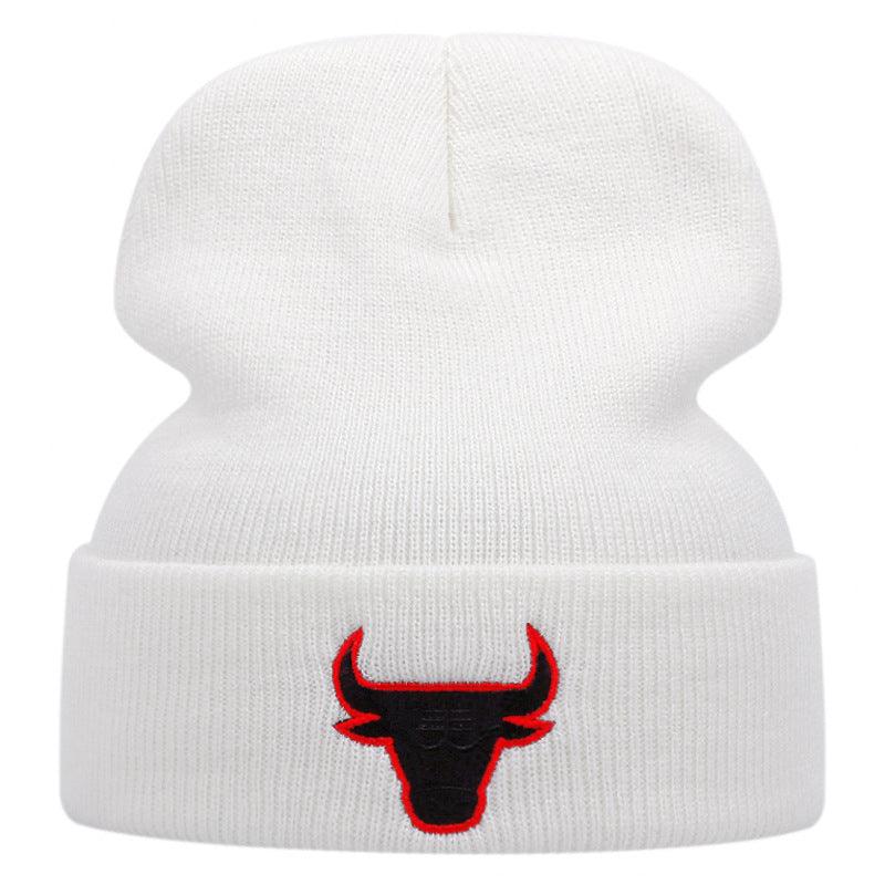 Cow Head Embroidery Popular Knitted Hat Winter Warm - Fashion - Your-Look