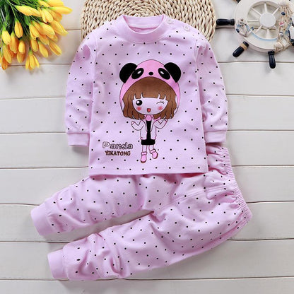 Autumn Cotton Base Baby Pajamas Set -  - Your-Look