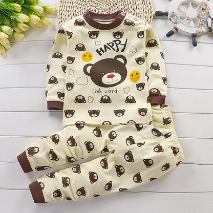 Autumn Cotton Base Baby Pajamas Set -  - Your-Look