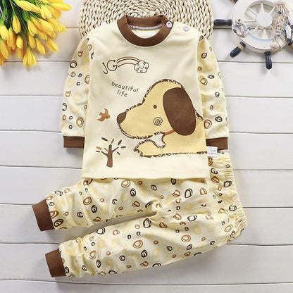 Autumn Cotton Base Baby Pajamas Set -  - Your-Look