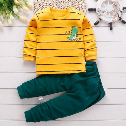 Autumn Cotton Base Baby Pajamas Set -  - Your-Look